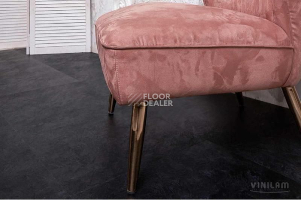 Кварцвиниловые полы Ceramo Vinilam Stone 8 мм 61607Сланцевый Чёрный фото 1 | FLOORDEALER